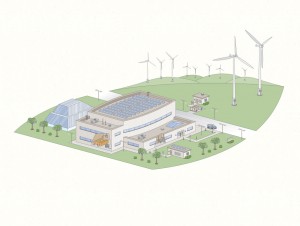 Illustration for environmental building